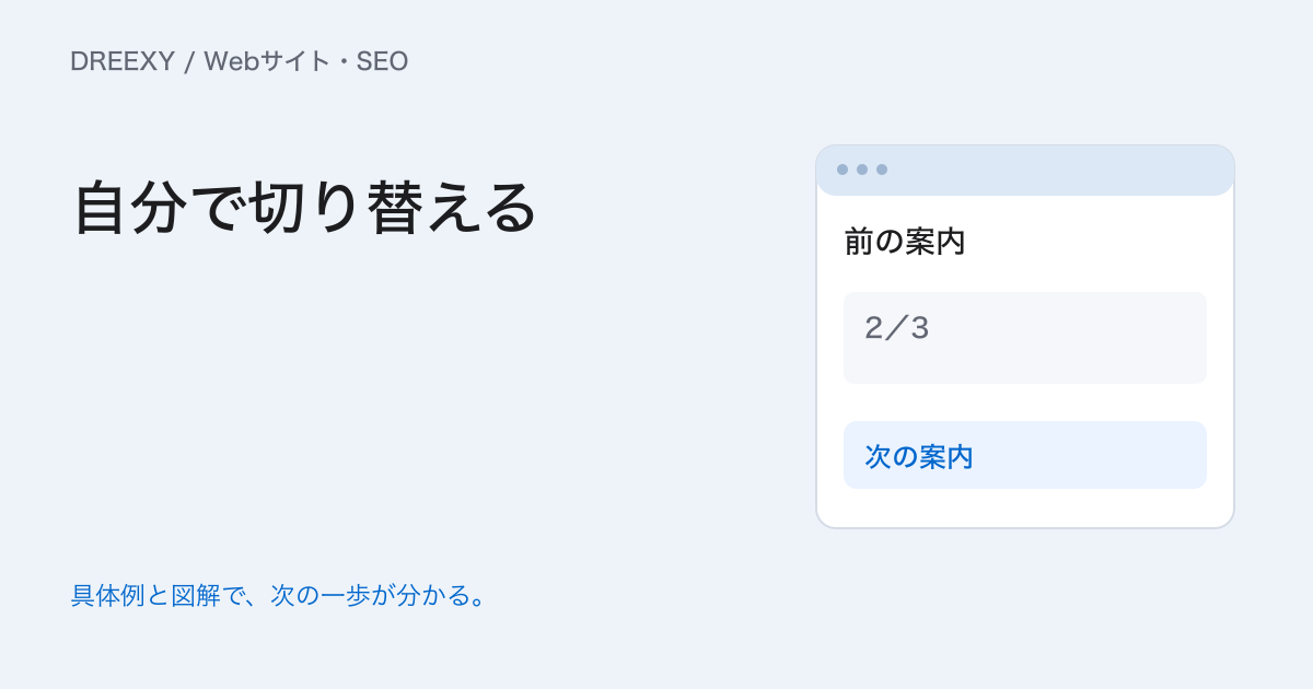 Webスライダーの作り方|HTML・CSS・JavaScriptで手動切替を作るの実務ガイド。手動スライダー確認表