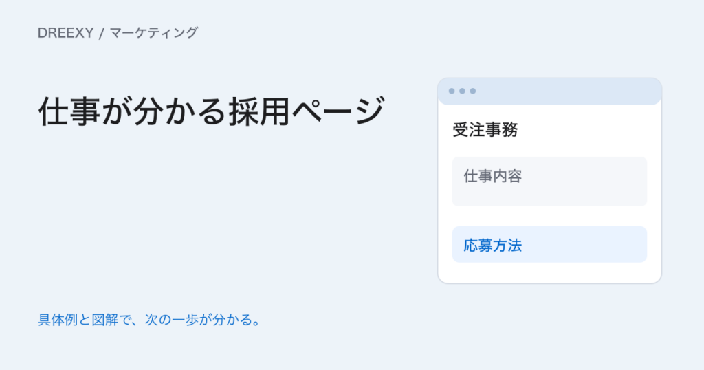 採用ページを読まれても応募が来ないときは？仕事内容・条件・応募方法の見直し方の実務ガイド。職種1つの採用ページ修正メモ