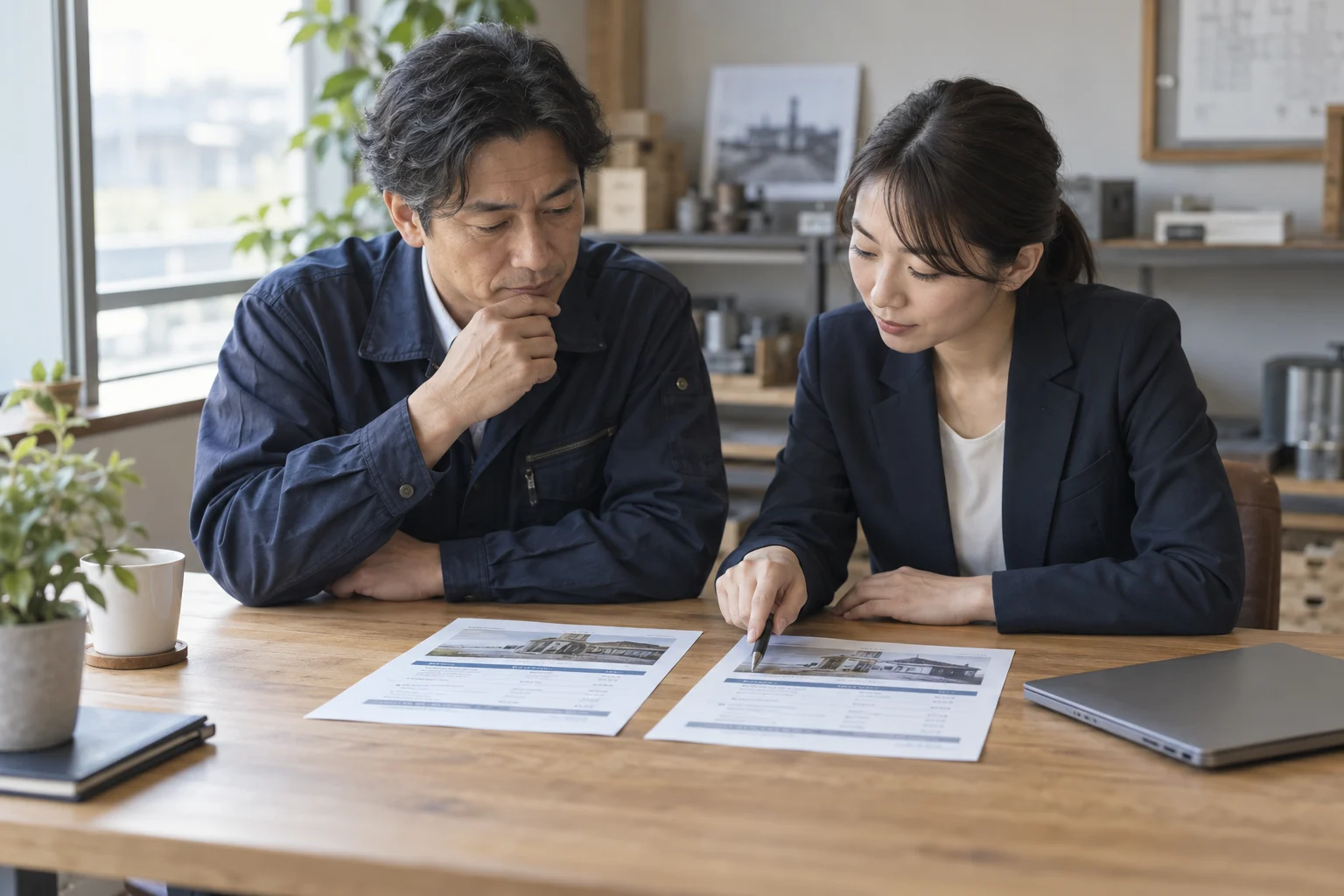 開発見積もりの比較表をテーマにした業務場面のイメージ