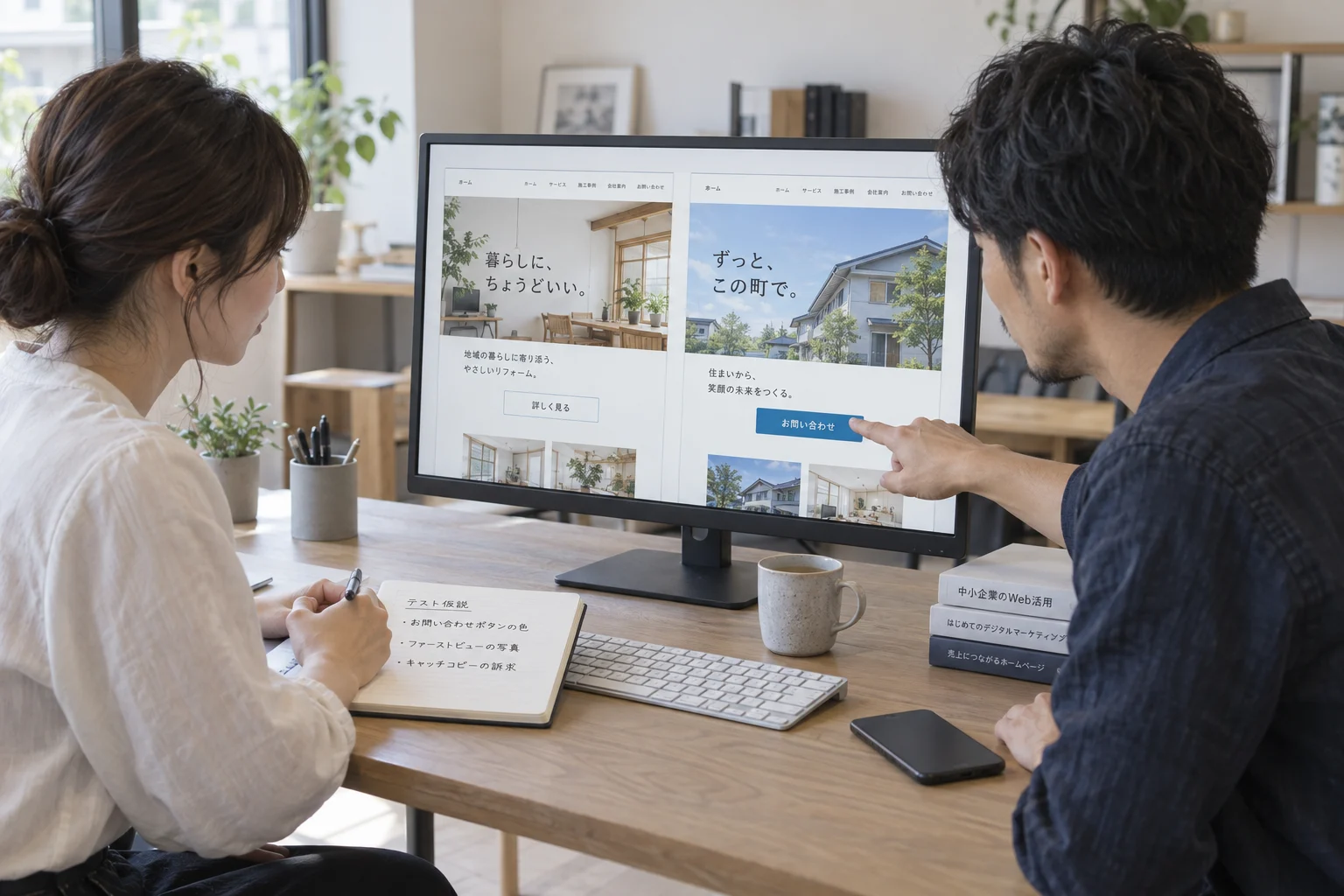 CVRの計測と改善検証をテーマにした業務場面のイメージ