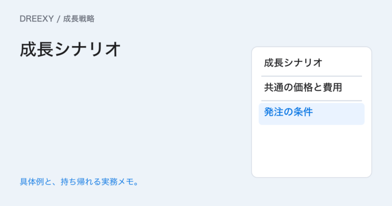 事業計画の楽観と悲観をどう比べる?需要・原価・能力のシナリオ表の実務ガイド。成長シナリオ:経営者と担当へ渡す記入メモ